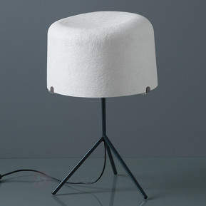 Runder Glasfaserschirm - Tischleuchte Ola