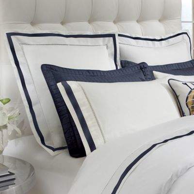Down Town Company DownTown Company Chelsea Euro Pillow Sham in White/Navy