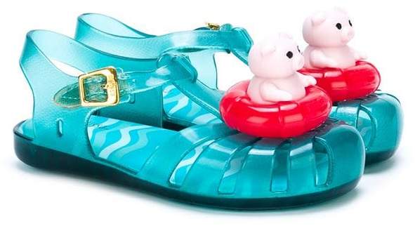 flat jelly sandals