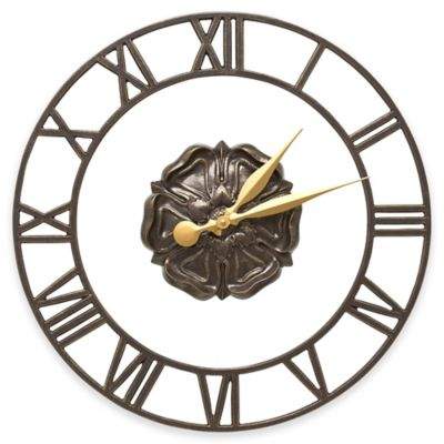 Whitehall Products Rosette Wall Clock in French Bronze
