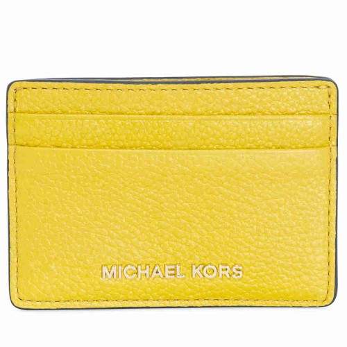 Michael Kors Money Pieces Leather Card Holder- Sunflower - SUNFLOWER - STYLE