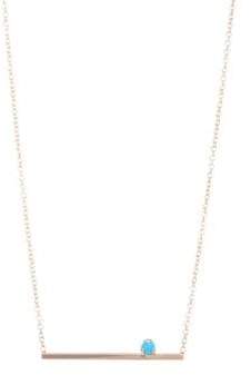 Zoe Chicco Turquoise & 14K Yellow Gold Bar Necklace