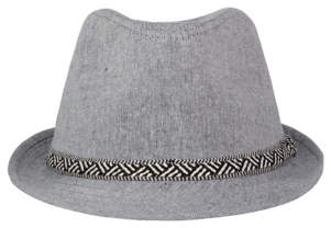 Woven Trim Trilby Hat