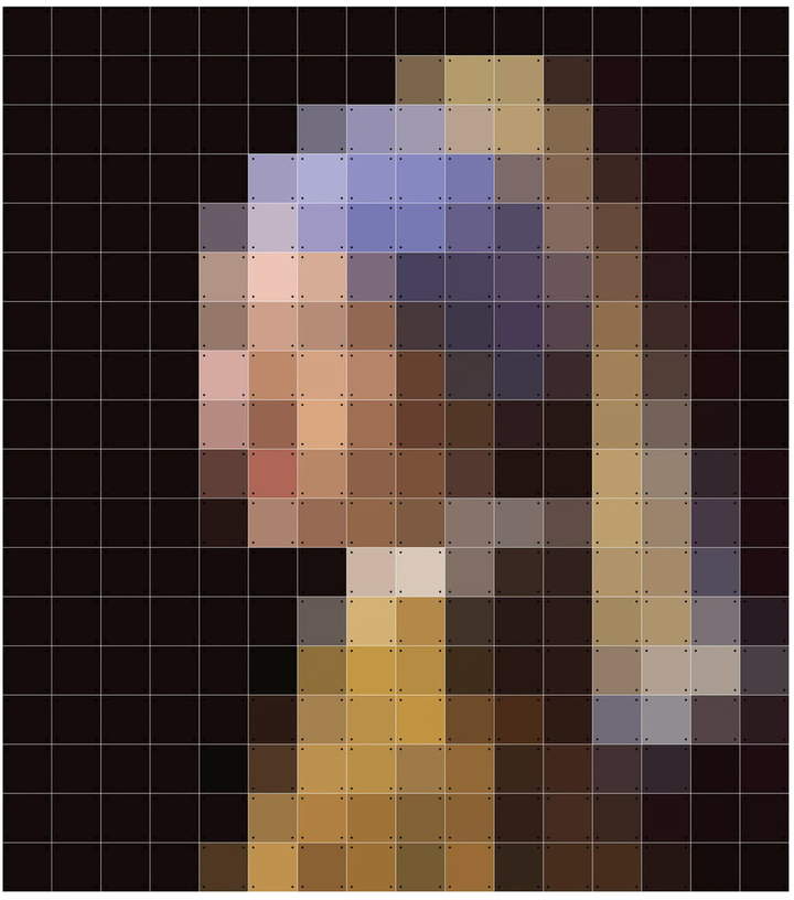 IXXI - Mädchen mit dem Perlenohrring (Pixel), 224 x 252 cm