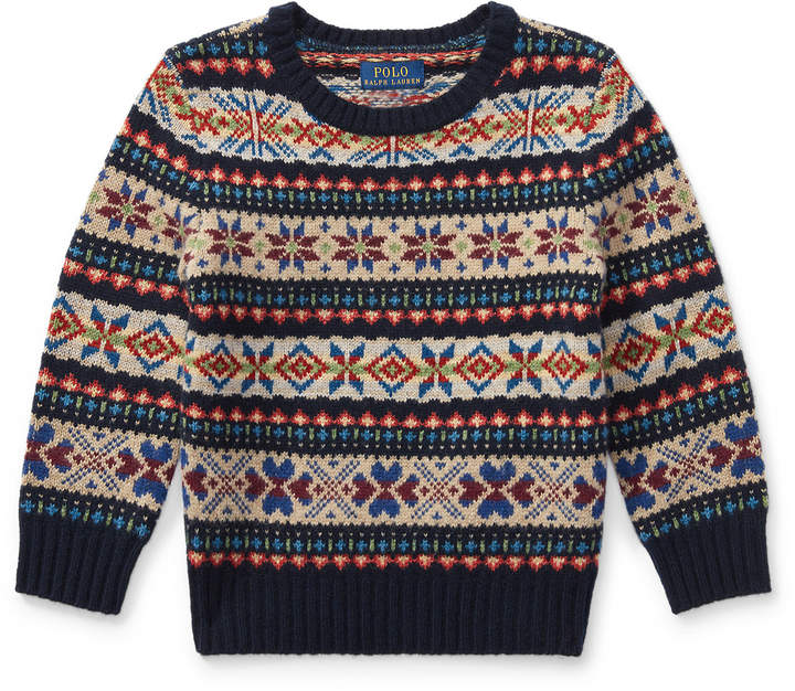 Suede-Trim Wool-Blend Sweater