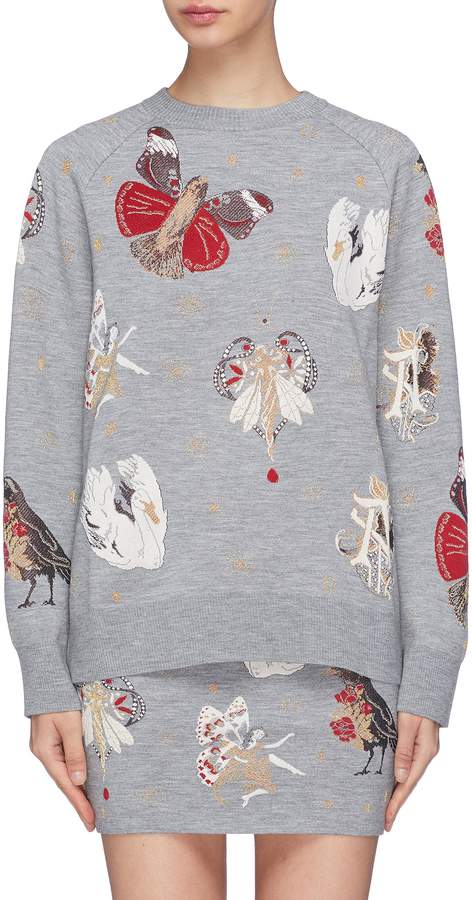 'Gothic Fairytale' fairy intarsia sweater