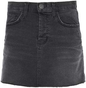 Frayed Denim Mini Skirt