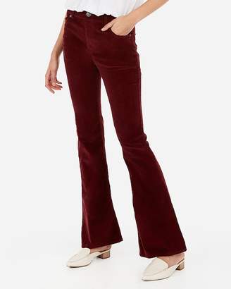 Express High Waisted Corduroy Flare Leg Pant