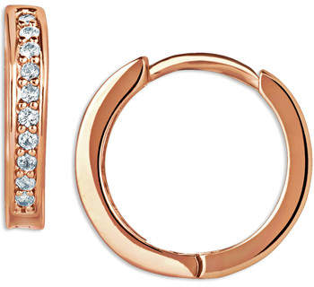 Fashionvictime Ohrringe Ohrringe Damen - Vergoldet Kreolen Modeschmuck - Zirkonia