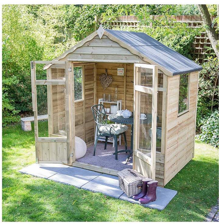 FOREST 7x5ft Oakley Overlap Pressure Treated Summerhouse