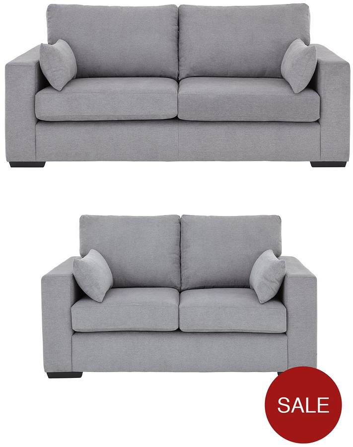 Zanzio 3-Seater + 2-Seater Fabric Sofa Set