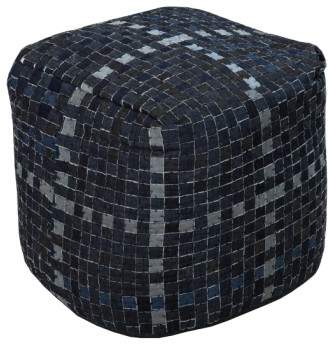 SURYA HOME Denim Pouf