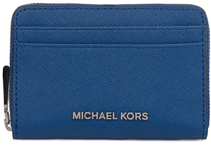 Michael Kors Elettric Blue Money Pieces Saffiano Leather Card Holder - BLUE - STYLE
