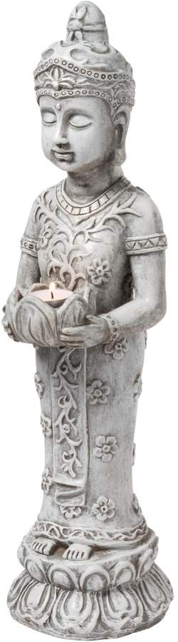 bpc living Dekofigur Buddha mit Windlicht