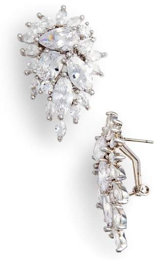 Cluster Omega Clip Earrings