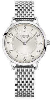 Hermes Watches Slim D'Hermes, Stainless Steel Bracelet Watch