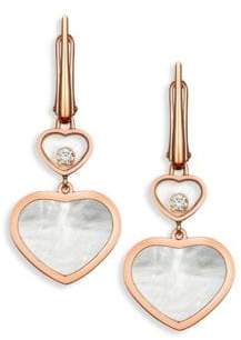 Happy Hearts Diamond & Mother-Of-Pearl Drop Earrings