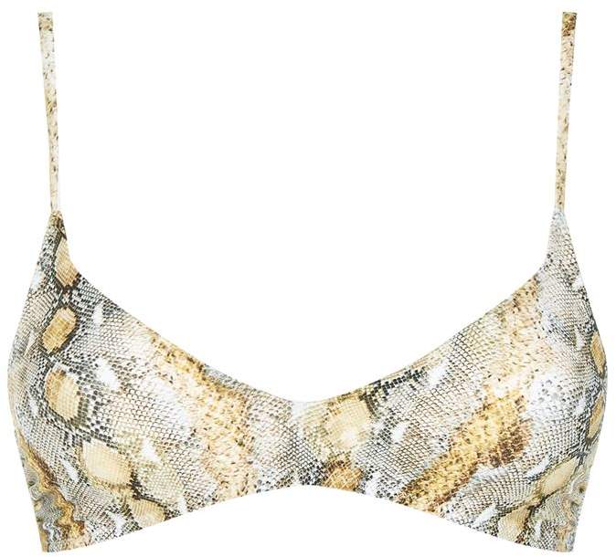 Elba Snake Print Bralette Bikini Top