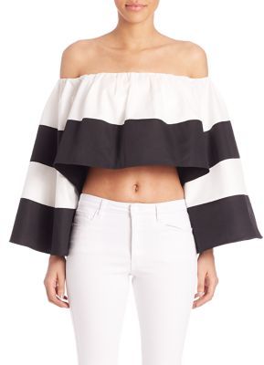 KENDALL + KYLIE Santorini Off-The-Shoulder Ruffle Top
