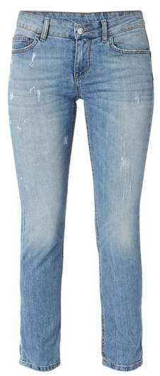 Skinny Fit Jeans mit Ziersteinbesatz