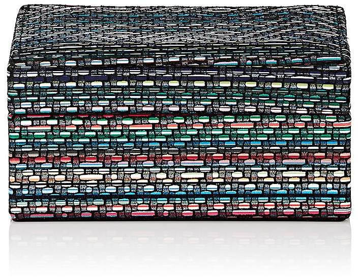 Graphic-Embossed Leather Small Box