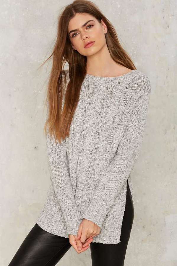 Factory What a Hottie Cable Knit Sweater - ShopStyle.co.uk Women