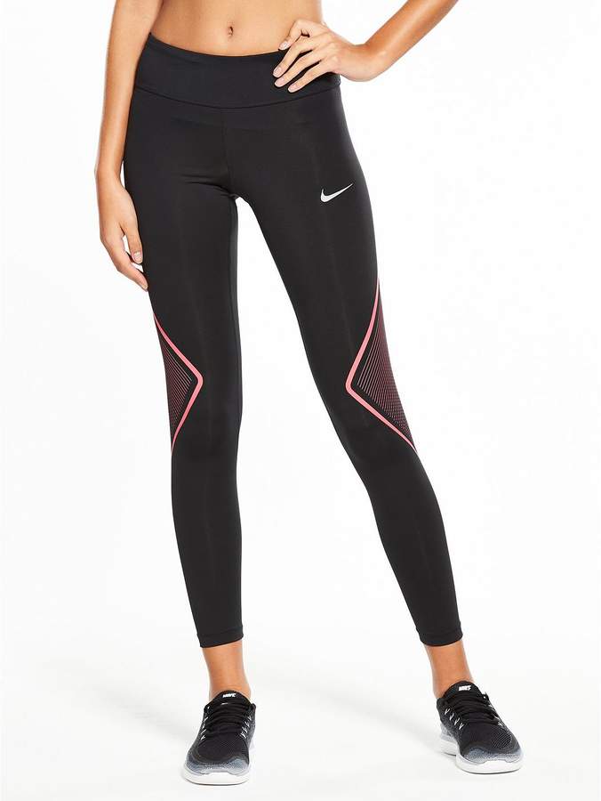 Running Power Fast Tight - Black/Coral