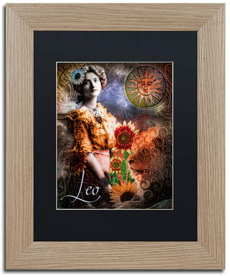 Color Bakery 'Art Nouveau Zodiac Leo' Matted Framed Art, 11" x 14"