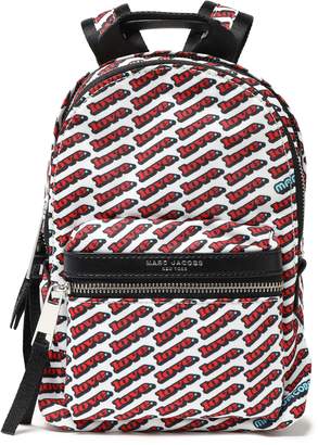 Marc Jacobs Faux Leather-trimmed Printed Shell Backpack