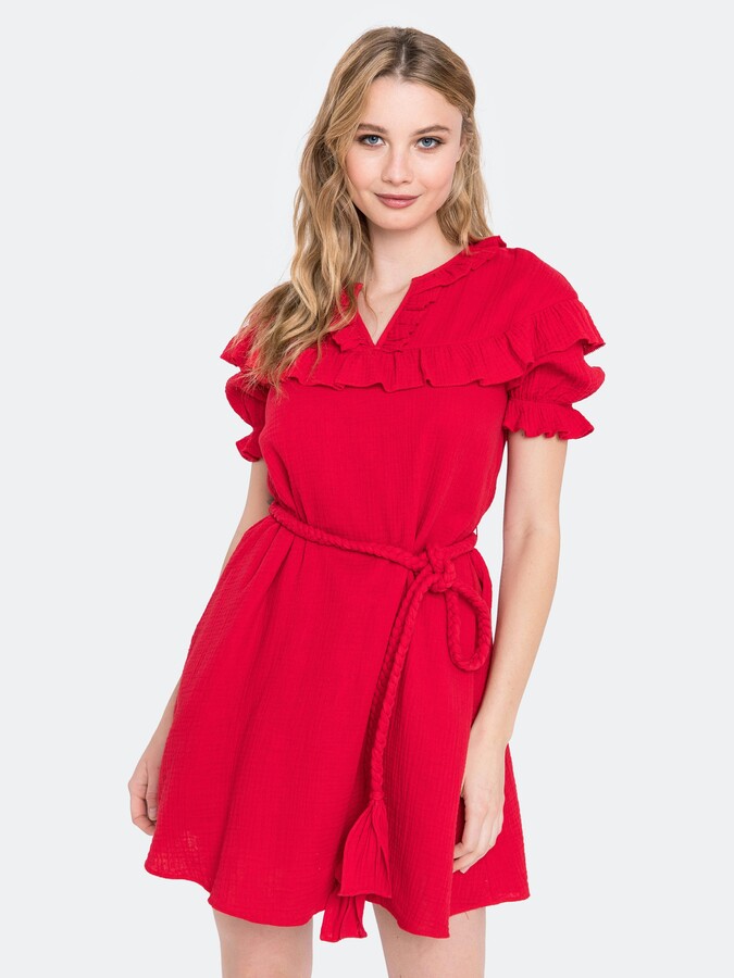 thick spaghetti strap dress