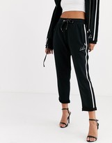 Thumbnail for your product : The Couture Club contrast panel tapered jogger in black