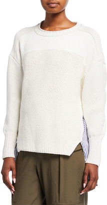 3.1 Phillip Lim Patchwork Woven Combo Sweater