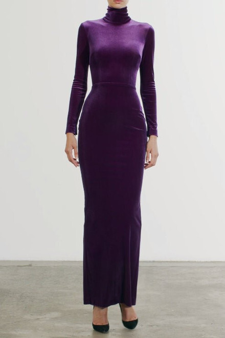 turtleneck evening gown