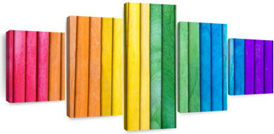 Ebern Designs Wooden Rainbow