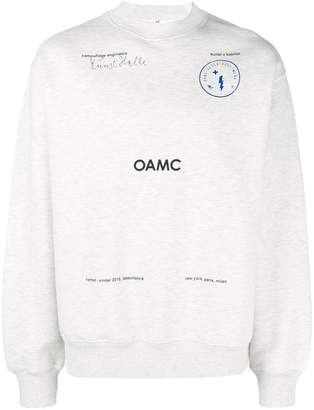 Oamc slogan crewneck sweatshirt