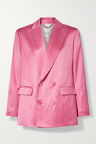 Thumbnail for your product : A.L.C. Riley Double-breasted Satin Blazer - Pink