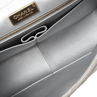 Chanel Metallic Grey CC Classic Shimmer Alligator Double Flap Jumbo Ba –  The Closet
