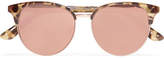 Thumbnail for your product : Le Specs Déjà Vu Cat-eye Acetate And Rose Gold-tone Mirrored Sunglasses