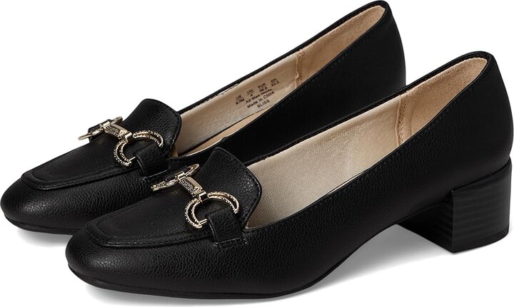 LifeStride Bliss High Women's Heels Black : 6 W (C) Leather