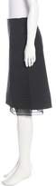 Thumbnail for your product : Prada Lace-Trimmed Flare Skirt