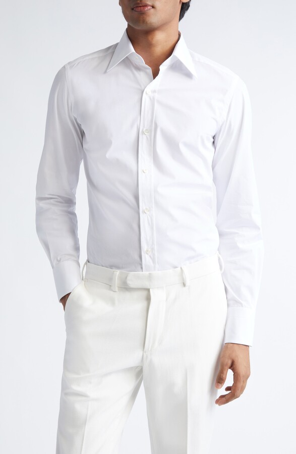 Tom Ford Classic Fit Cotton Poplin Button-Up Shirt