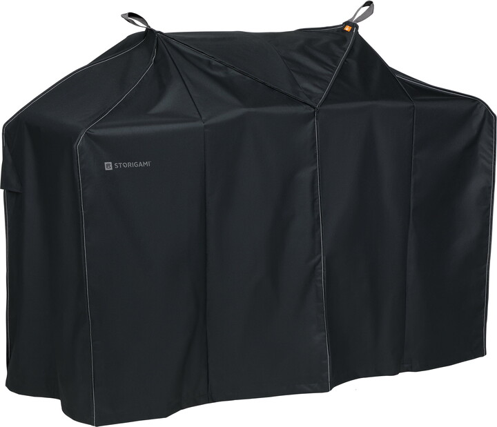 Classic Accessories Storigami Easy Fold Water-Resistant 64 Inch BBQ Grill Cover, Charcoal Black