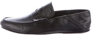 Versace Leather Penny Loafers