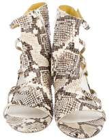 Thumbnail for your product : Maison Margiela Embossed Leather Sandals