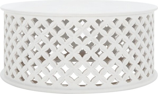 Safavieh KaydixRoundCoffeeTable-COF5300A-WhiteWashed