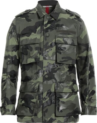 Valentino Camouflage Print Windbreaker Jacket in Green for Men