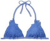 Thumbnail for your product : Xhilaration Women's Lace Applique Triangle Bikini Top Blue