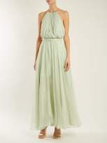 Thumbnail for your product : Maria Lucia Hohan Irini Detachable Cape Mousseline Gown - Womens - Light Green