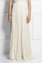 Thumbnail for your product : Alice + Olivia Louie embroidered silk-tulle maxi skirt