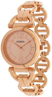 Fossil Women's 32mm Pink Steel Bracelet Case Quartz Analog Watch BQ1602